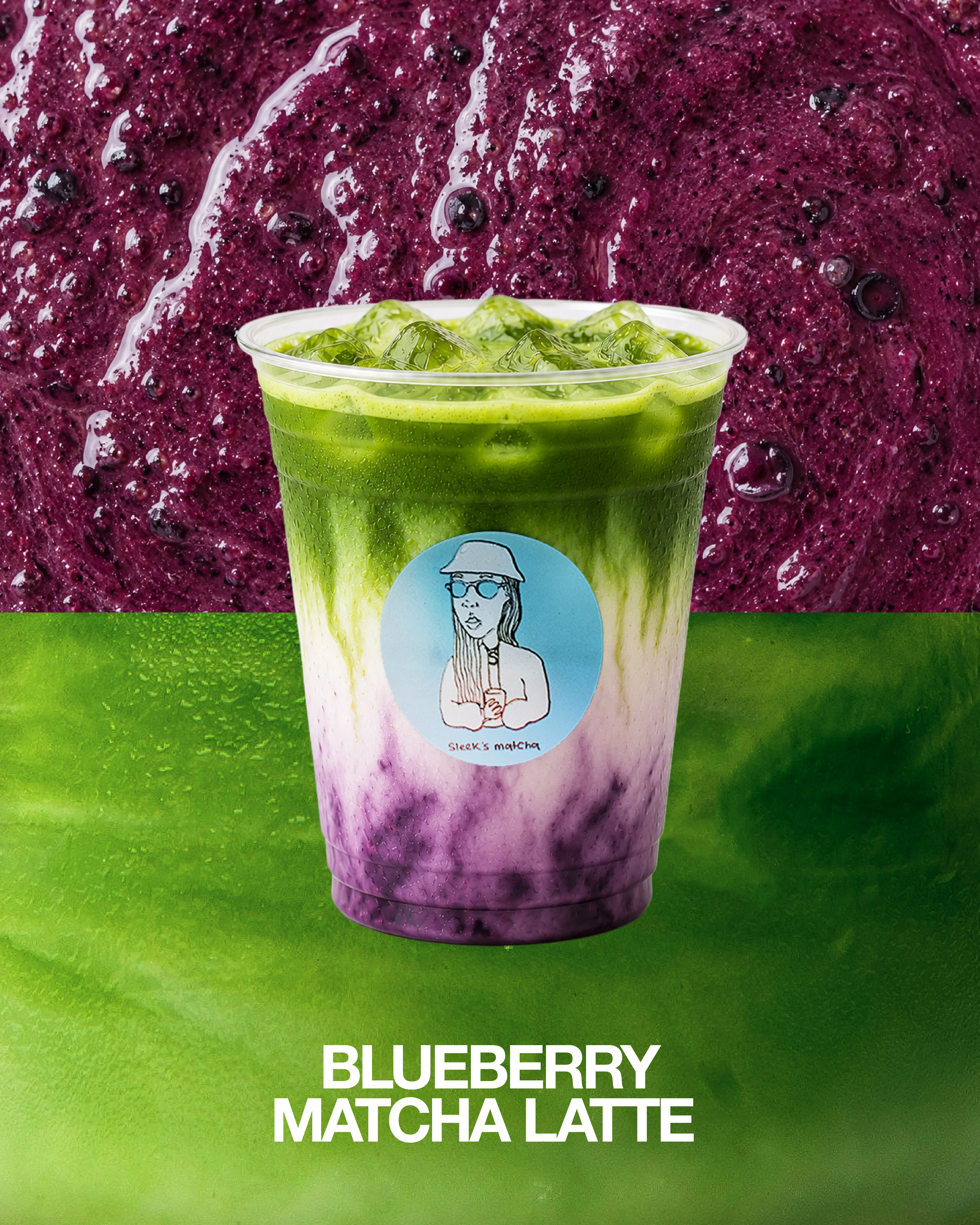 Blueberry matcha